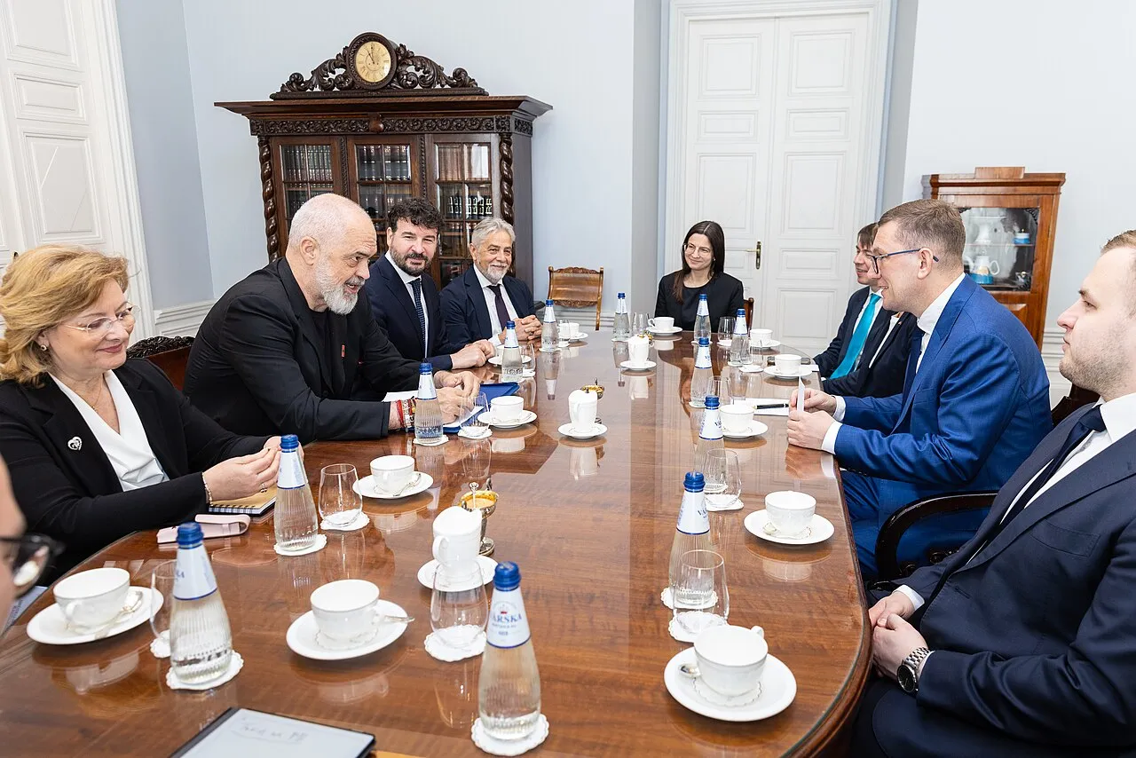 De Albanese premier Edi Rama, wiens regering doelwit was van de protesten in Tirana in oktober 2026