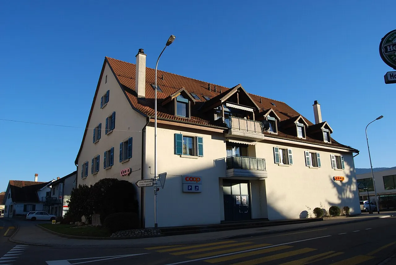 Coop-supermarkt in Courroux, Zwitserland