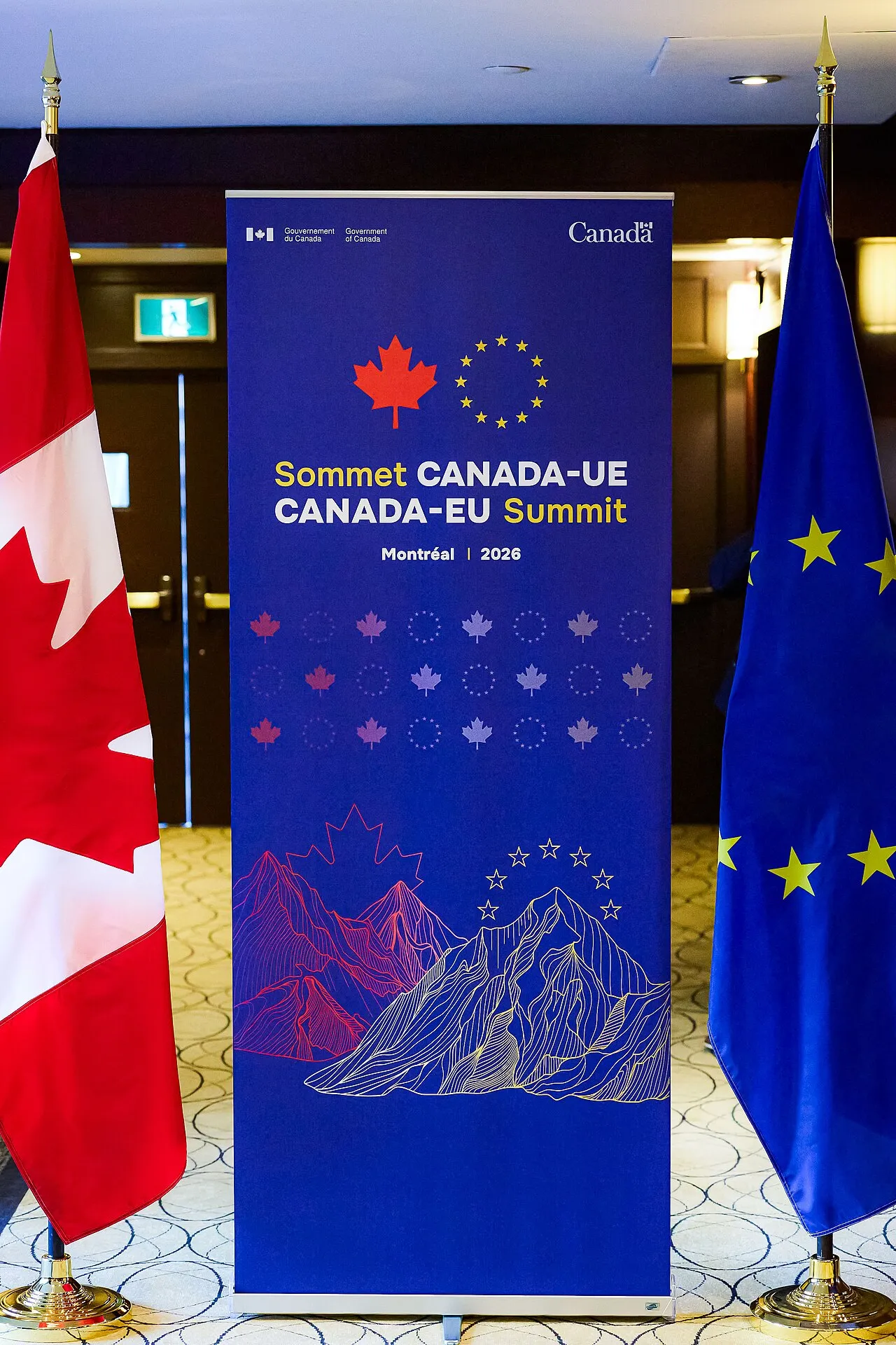 Ursula von der Leyen op de EU-Canada-top in Montreal